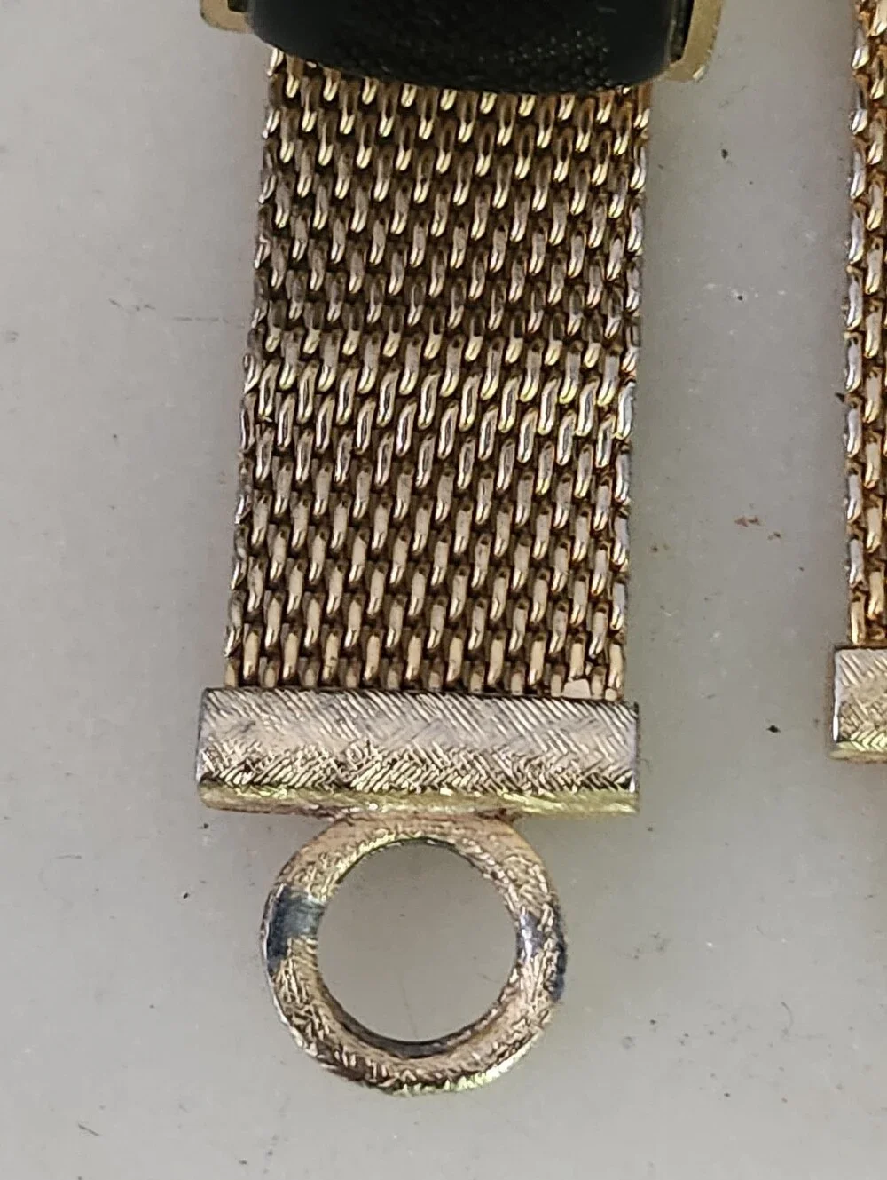 Vtg Gold Tone Cufflinks with Black Onyx Glass Squares